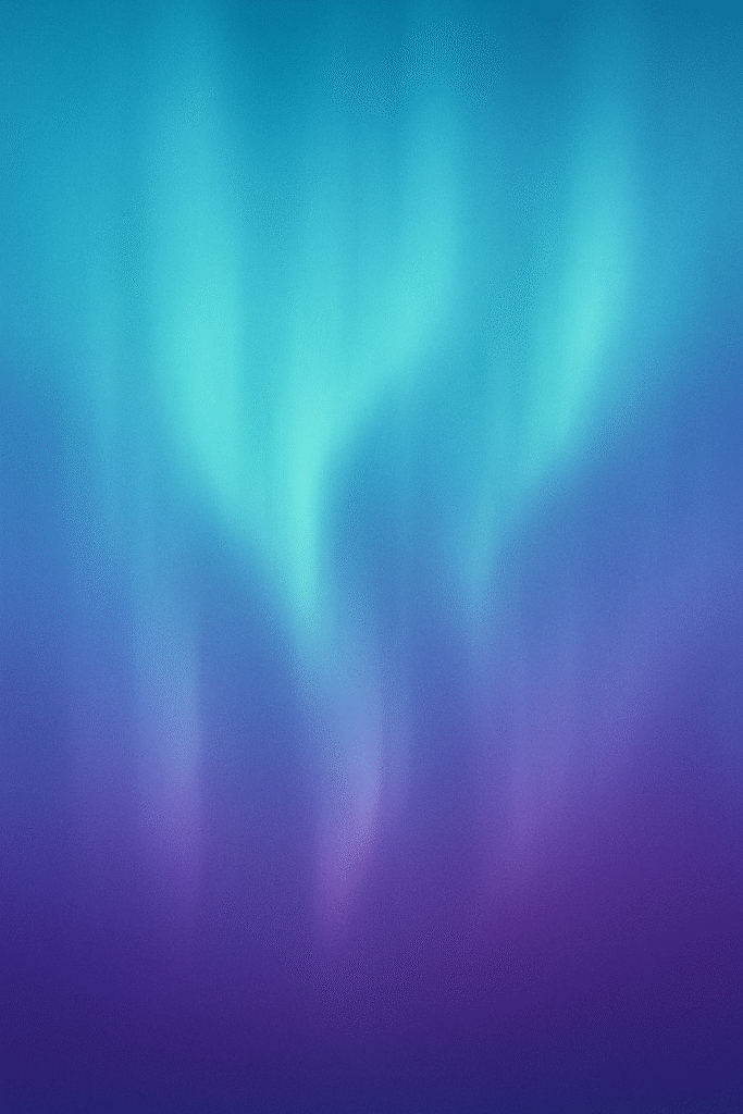 aurora fading from blue to dark purple