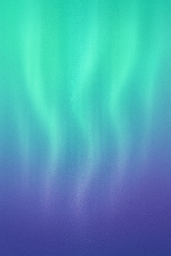 aurora fading from mint to dark purple